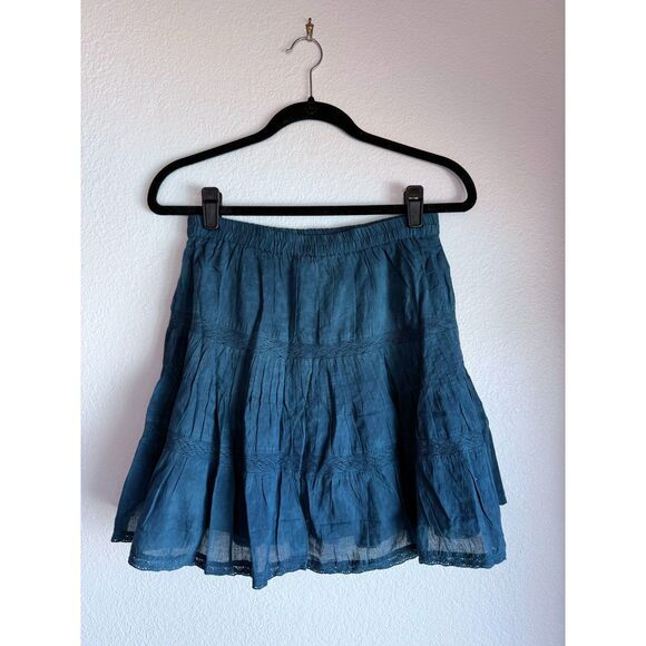 NWT Allison New York Emmie Mini Skirt In Teal Tie Dye Size Small - Picture 6 of 11